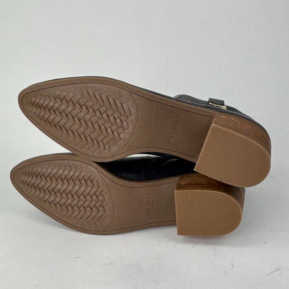 NWOT Cole Haan Grand Black Leather Ankle Booties - 7.5 - Picture 7 of 9